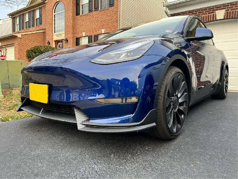 3PCS Front Bumper Splitter Lip for Tesla Model Y 2020-2023
