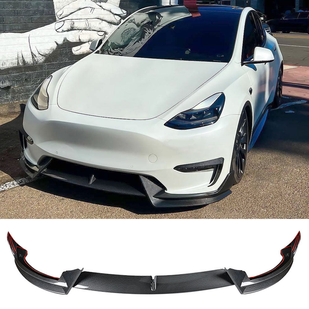 3PCS Front Bumper Splitter Lip for Tesla Model Y 2020-2023