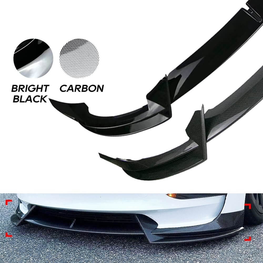 3PCS Front Bumper Splitter Lip for Tesla Model 3 2017-2023